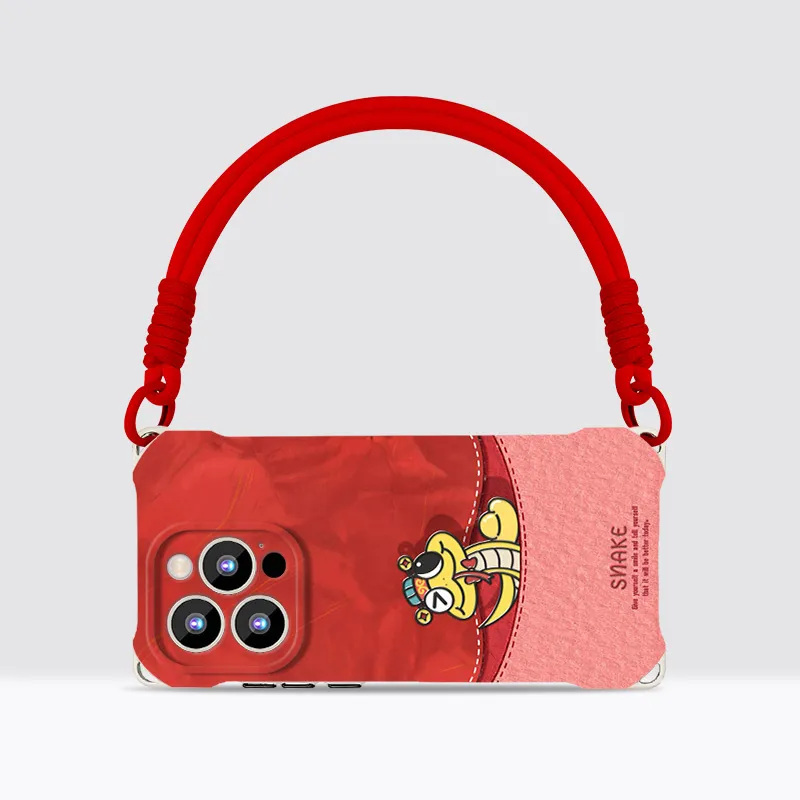 Sen Dog Silicone Material New Year Edition With Lanyard Phone Cases Compatible With IPhone 16 Pro Max/Pro/Plus/15/14/13-3
