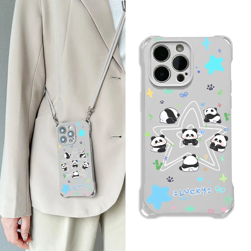 Sen Dog Silicone Material Cute Crossbody Trendy Phone Cases Compatible With IPhone 16 Pro Max/Pro/Plus/15/14/13-5