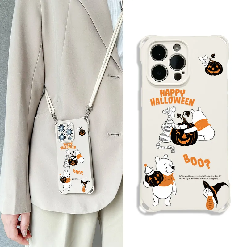 Disney Silicone Material Cute High-End Winnie Creative Phone Cases Compatible With Apple 16 Pro Max/Pro/Plus/15/14/13-1