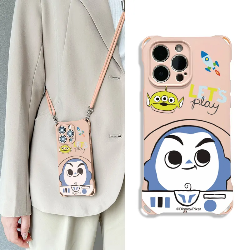 Disney Silicone Material Cute Backpack-Style Phone Cases Compatible With Apple 16 Pro Max/Pro/Plus/15/14/13-9