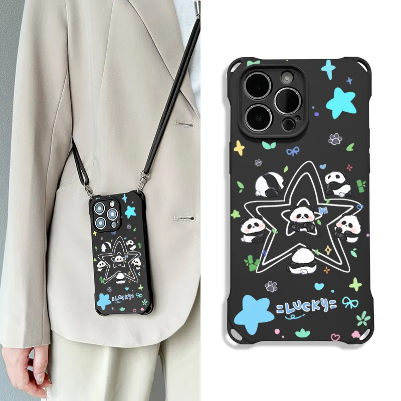 Sen Dog Silicone Material Cute Crossbody Trendy Phone Cases Compatible With IPhone 16 Pro Max/Pro/Plus/15/14/13-9