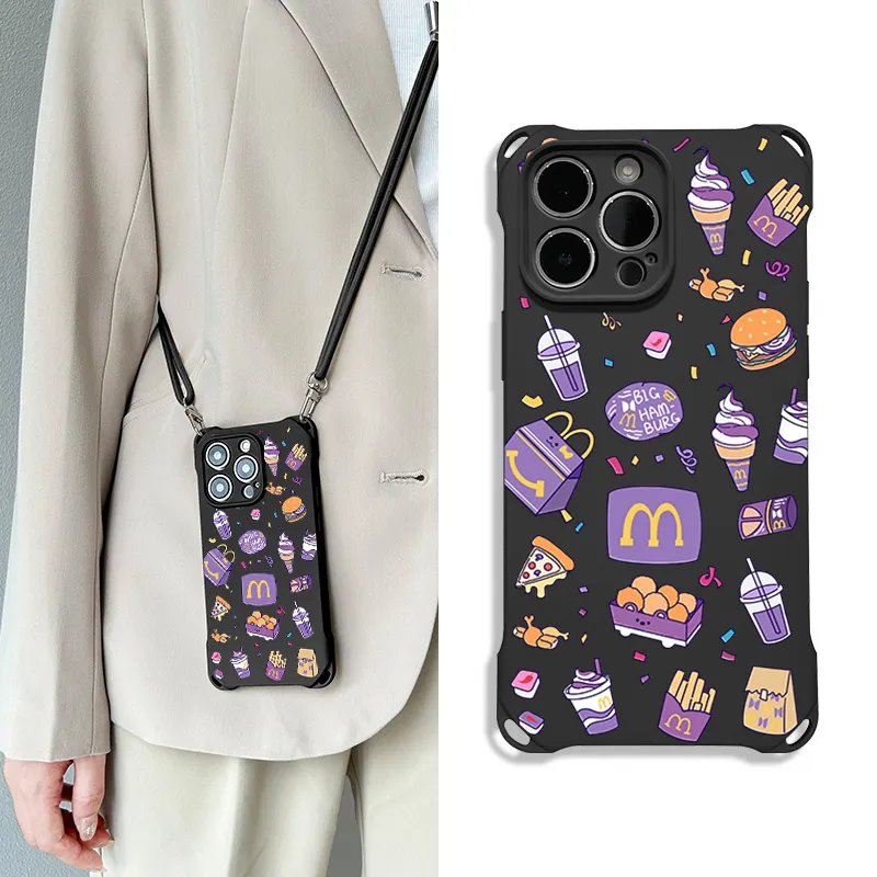 Sen Dog Silicone Material Cute Crossbody Small Crowd Phone Cases Compatible With IPhone 16 Pro Max/Pro/Plus/15/14/13-9