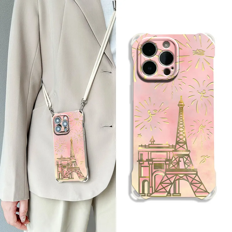 Sen Dog Silicone Material Crossbody Refreshing Phone Cases Compatible With IPhone 16 Pro Max/Pro/Plus/15/14/13-3