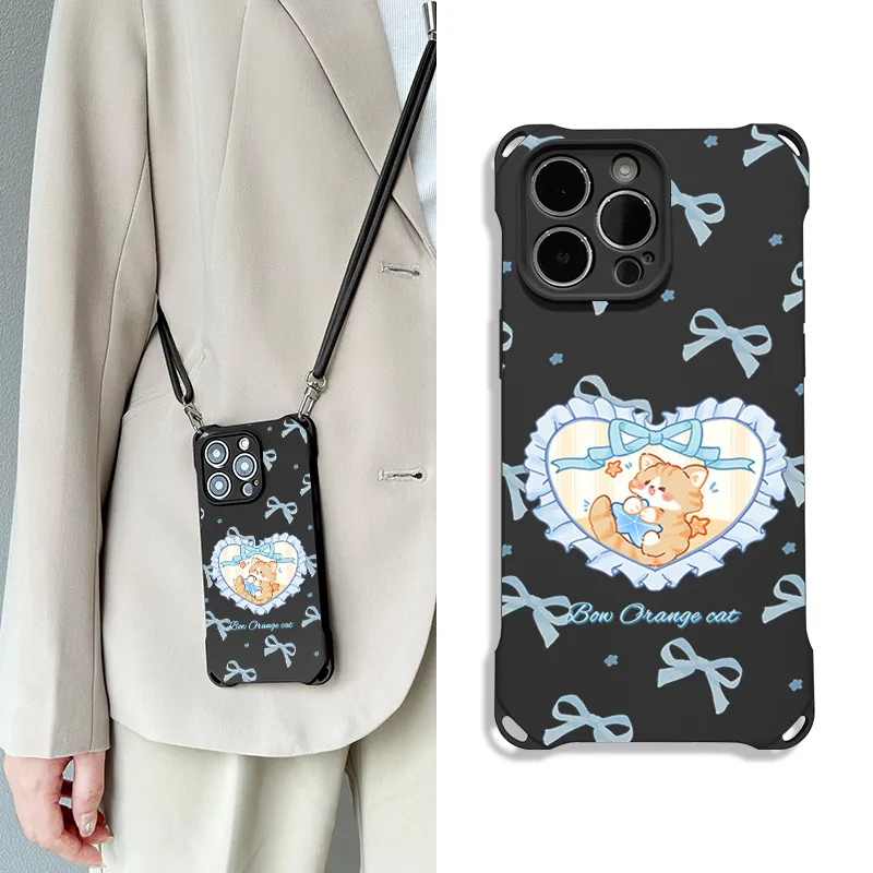 Sen Dog Silicone Material Square Lanyard Cute Creative Phone Cases Compatible With IPhone 16 Pro Max/Pro/Plus/15/14/13-9
