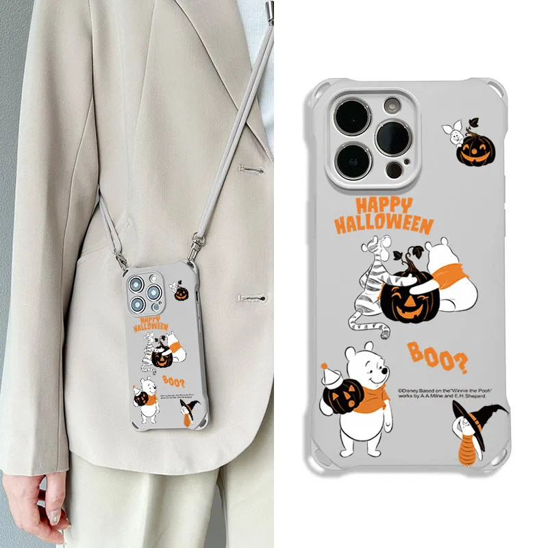 Disney Silicone Material Cute High-End Winnie Creative Phone Cases Compatible With Apple 16 Pro Max/Pro/Plus/15/14/13-5