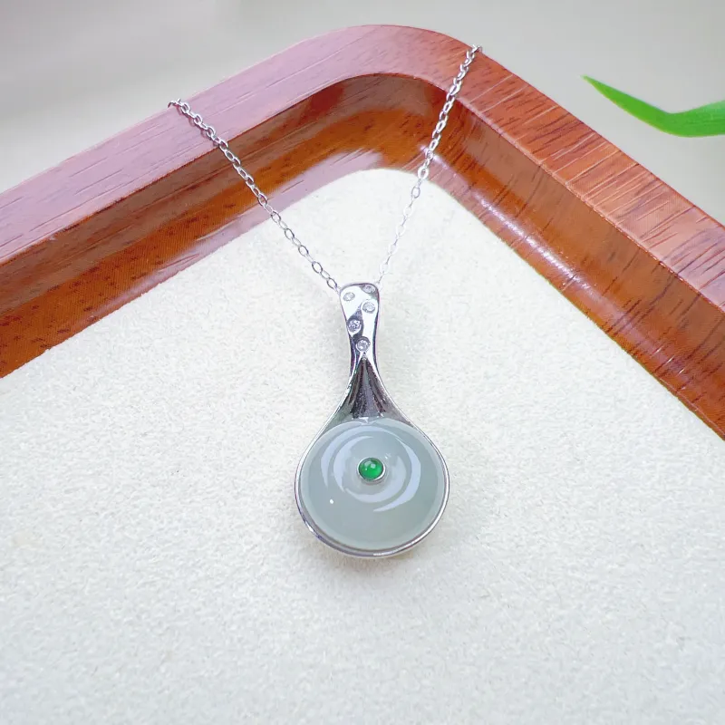 SIYIJIA Ice Glutinous Jadeite Pendants Unisex-3