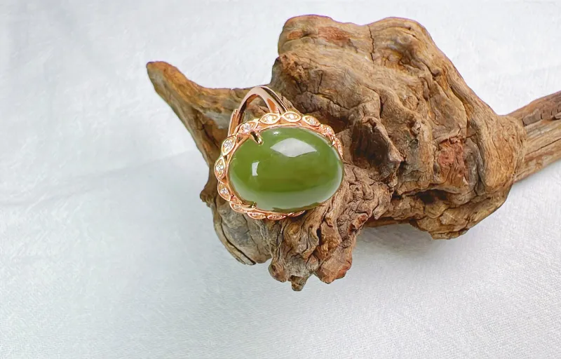 SIYIJIA Hetian Jade Rings Jasper Unisex-2