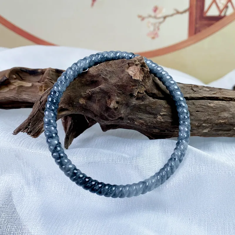 SIYIJIA Bean Type Jadeite Bangles Unisex-3