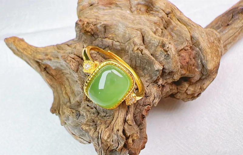 SIYIJIA Hetian Jade Rings Jasper Unisex-2
