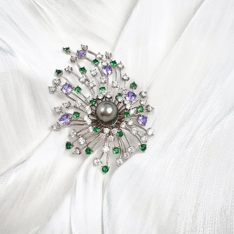 SIYIJIA Saltwater Pearl Brooches Women's-2
