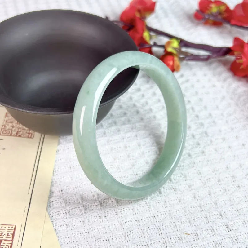 SIYIJIA Glutinous Jade Jadeite Bangles Unisex-3