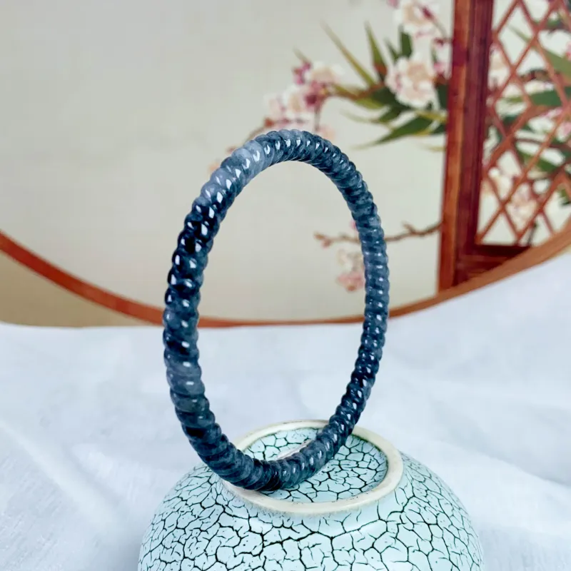 SIYIJIA Bean Type Jadeite Bangles Unisex-4