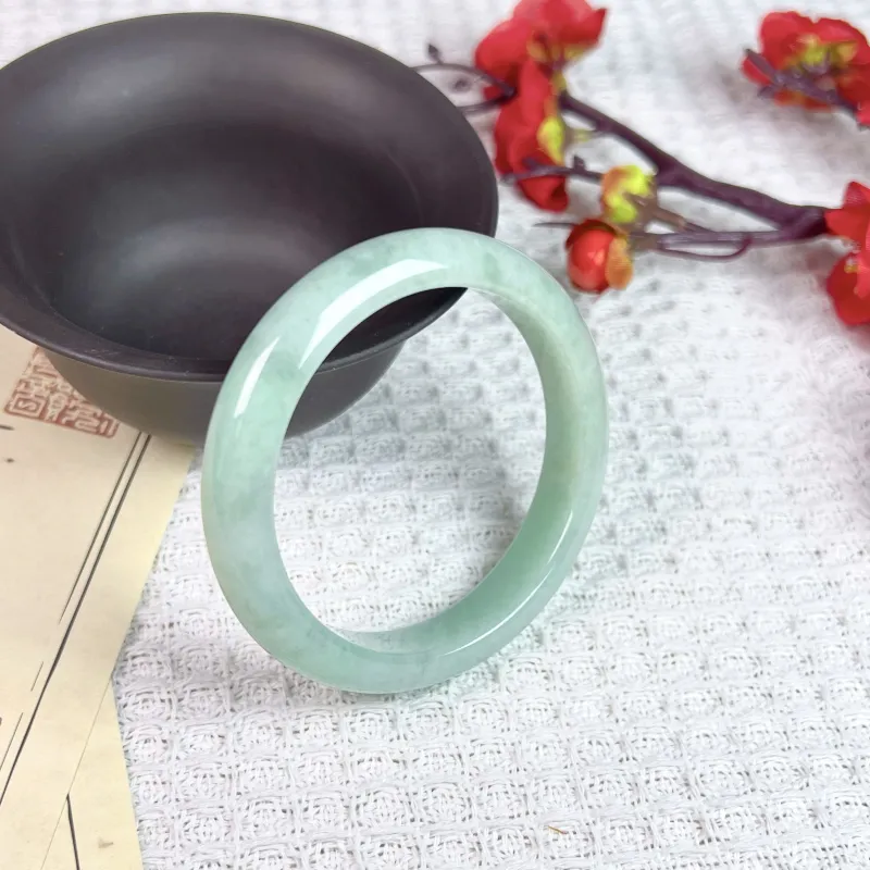 SIYIJIA Bean Type Jadeite Bangles Unisex-1
