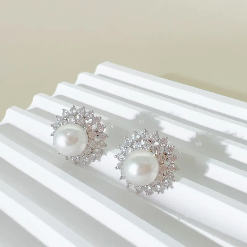 SIYIJIA Saltwater Pearl Stud Earrings Women's-2