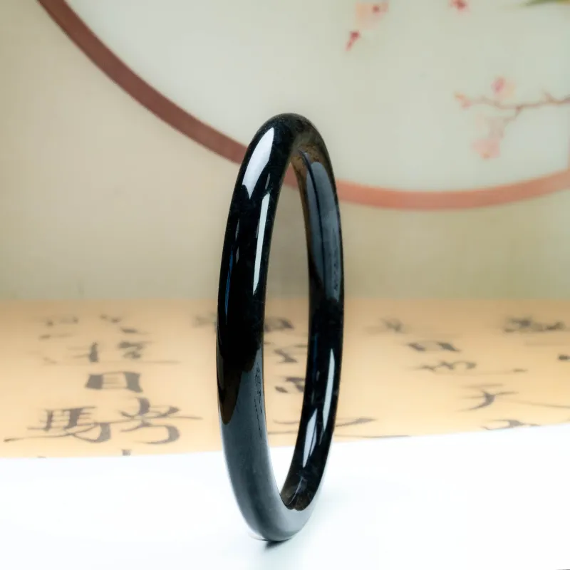 SIYIJIA Bean Type Jadeite Bangles Unisex-1