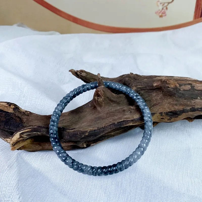 SIYIJIA Bean Type Jadeite Bangles Unisex-6