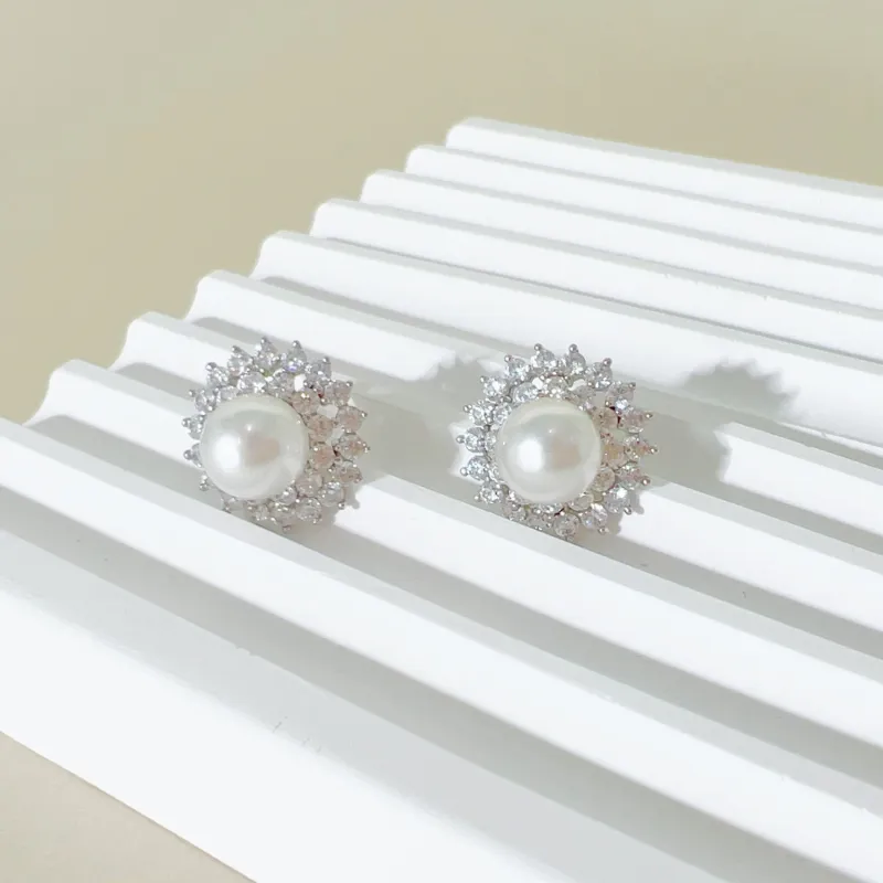 SIYIJIA Saltwater Pearl Stud Earrings Women's-3