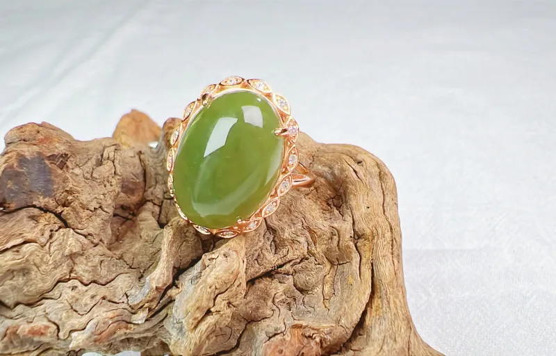 SIYIJIA Hetian Jade Rings Jasper Unisex-1