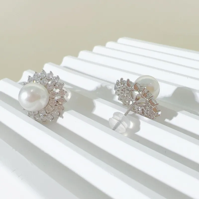 SIYIJIA Saltwater Pearl Stud Earrings Women's-1