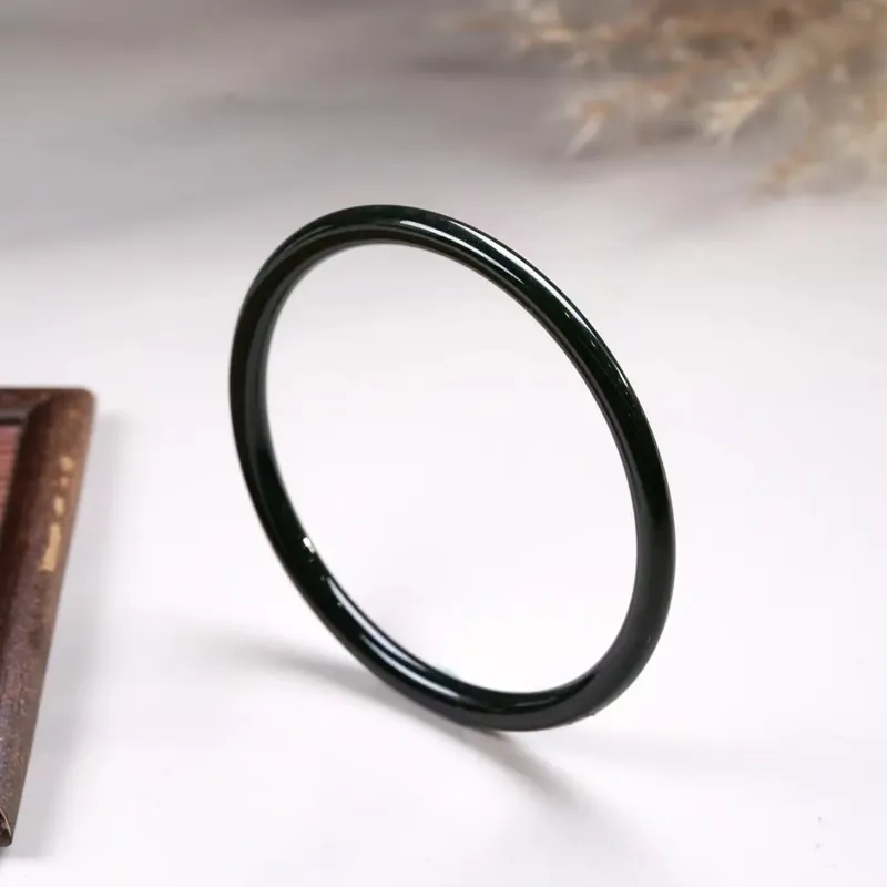 SIYIJIA Hetian Jade Bangles Green Jade Women's-3