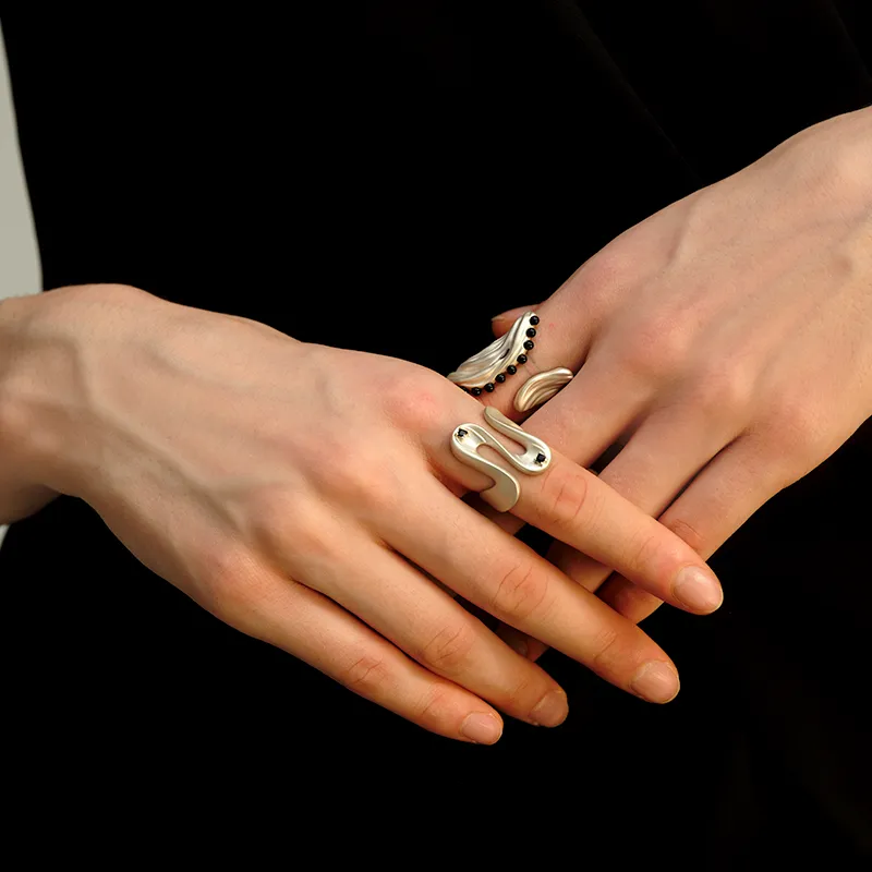 OINICIO Copper Plated 925 Sterling Silver Rings Unisex-3