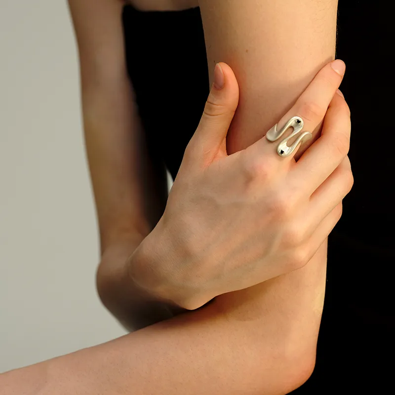 OINICIO Copper Plated 925 Sterling Silver Rings Unisex-1