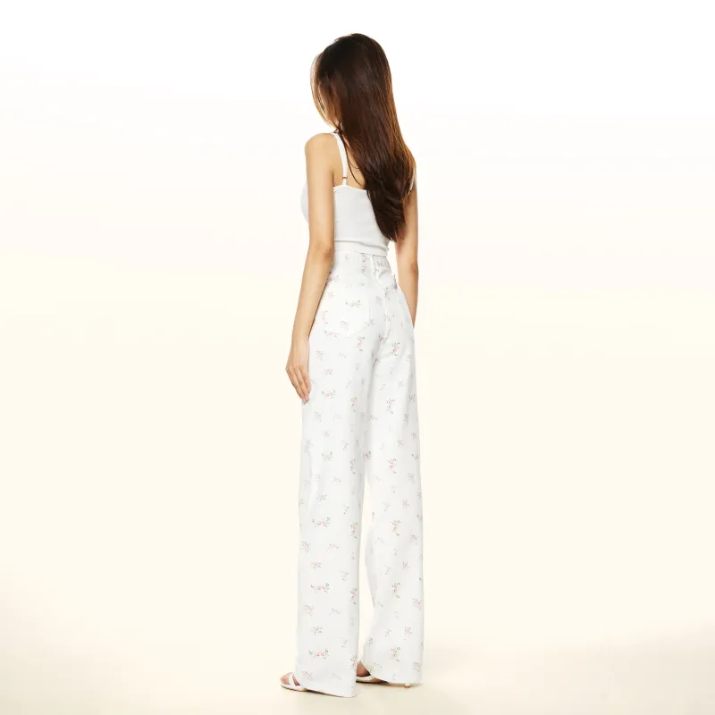 WOR XURNN Jeans Women's Floral White-5