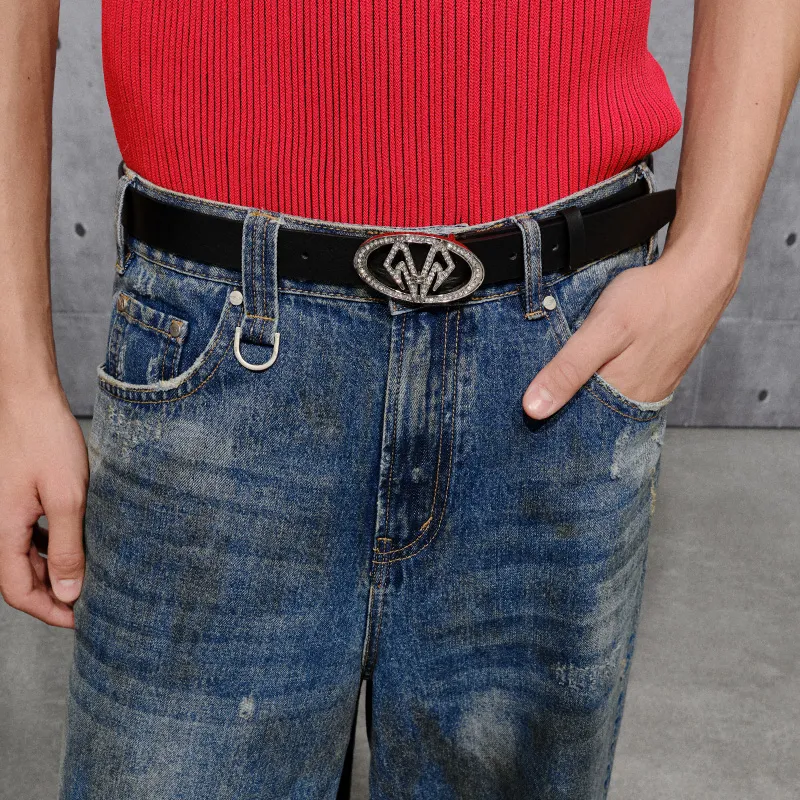 BABAMA Leather Belts Unisex Silver-7