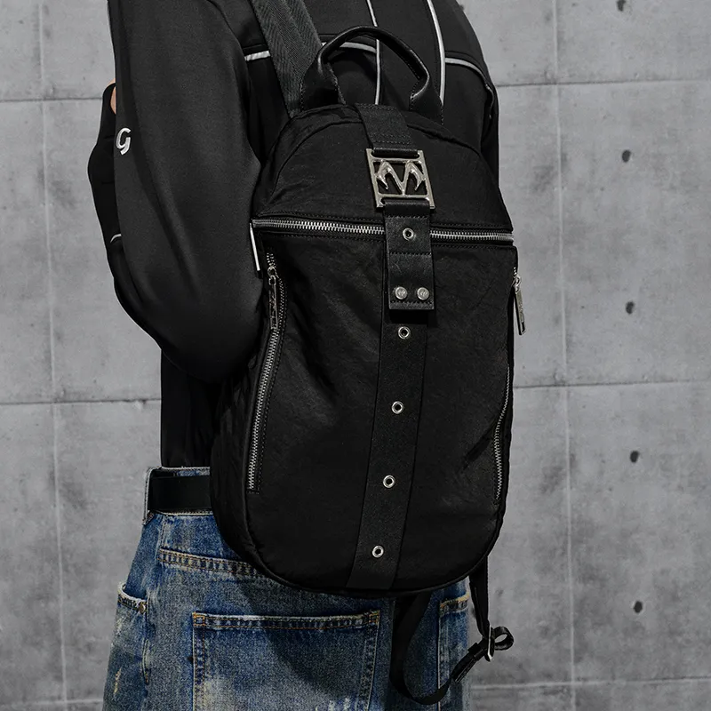 BABAMA Microfiber Synthetic Leather Backpack Regular Unisex Black-6