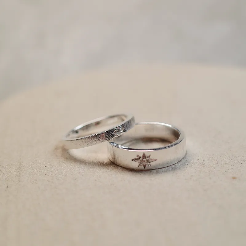 Empress 47 Concept 925 Sterling Silver Classic Satin Ring Unisex-22