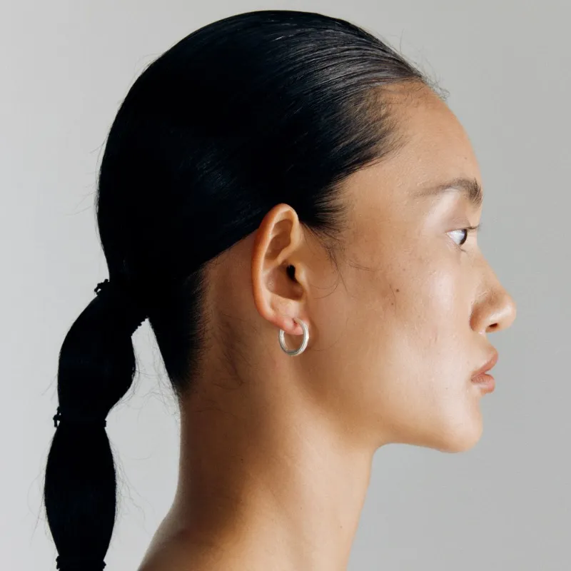 Empress 47 Concept 925 Sterling Silver Hoop Earrings With No Place To Stay Unisex-5