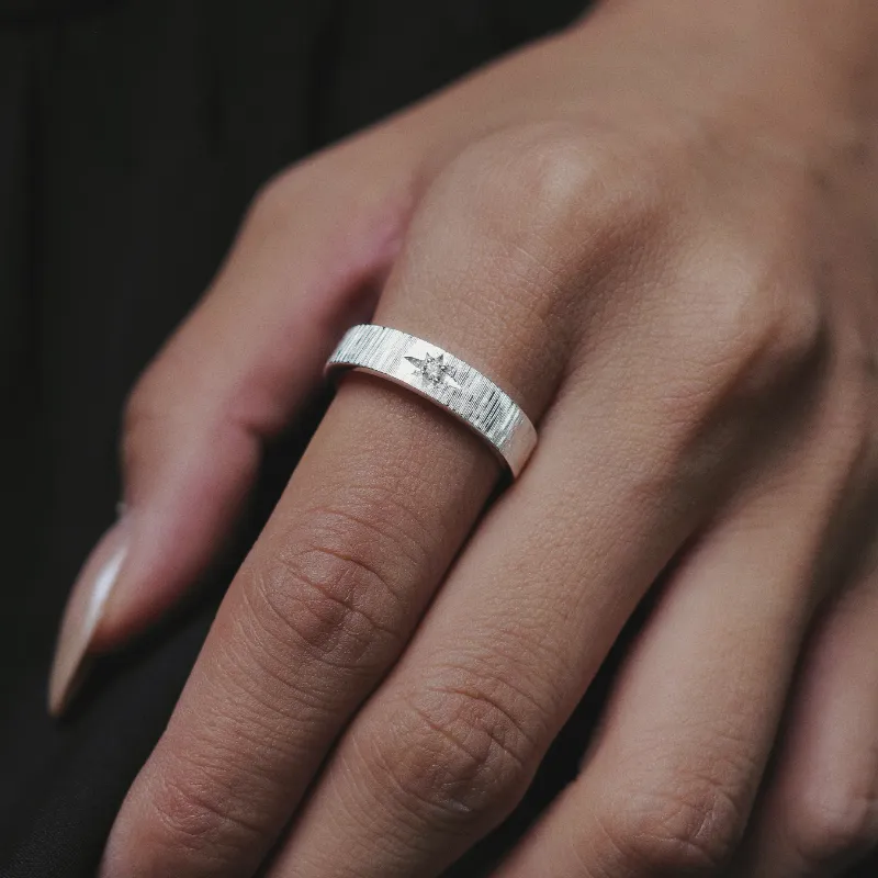 Empress 47 Concept 925 Sterling Silver Classic Satin Ring Unisex-20