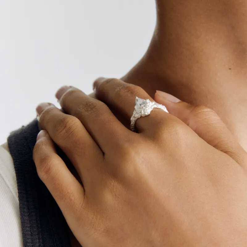 Empress 47 Concept 925 Sterling Silver Rings Unisex White-4