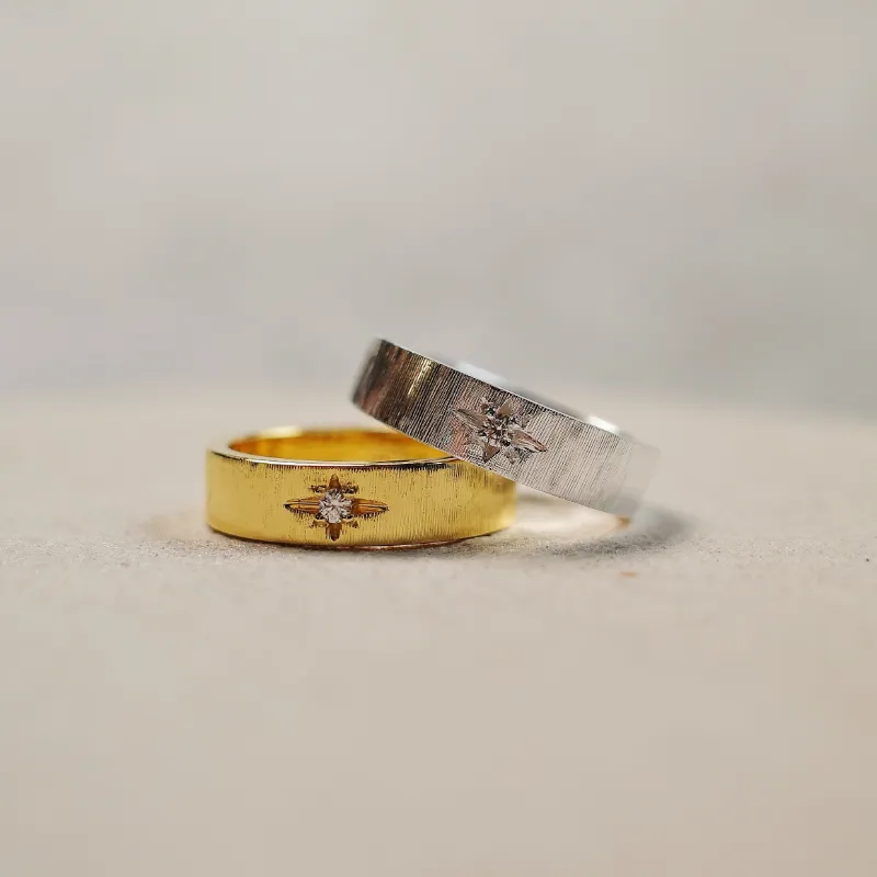 Empress 47 Concept 925 Sterling Silver Classic Satin Ring Unisex-5