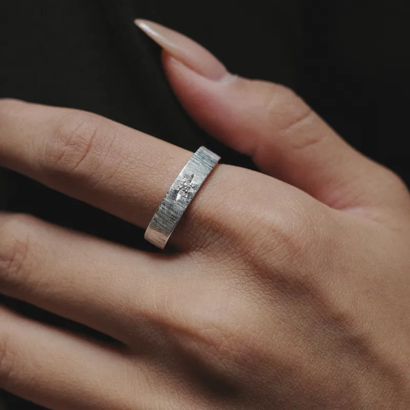 Empress 47 Concept 925 Sterling Silver Classic Satin Ring Unisex-23