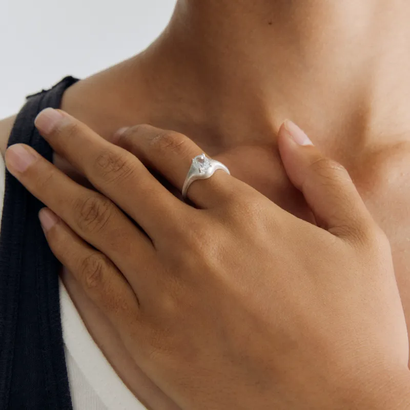 Empress 47 Concept 925 Sterling Silver Rings Unisex White-4