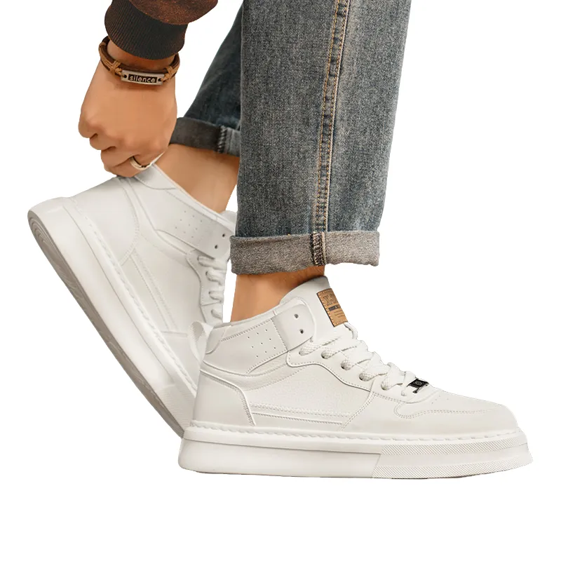 X-ZONE Anti-Slip And Wear-Resistant Height Increasing High-Top Skateboard Shoes Men's-5