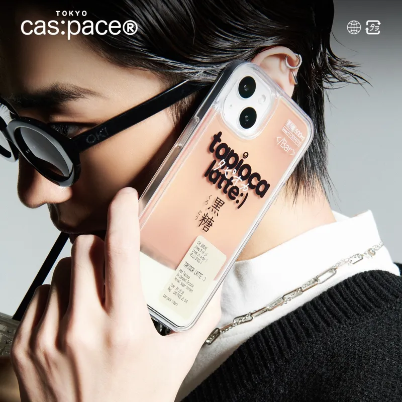 Shell Space TPU Material Milk Tea With Flowing Sand Phone Cases Available For IPhone-5