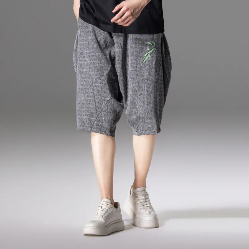Pin Li Casual Shorts Men's Light Gray-3