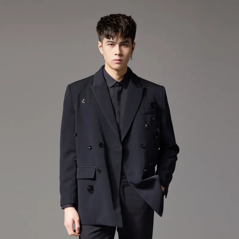 Pin Li Business Suit Men's Black-2
