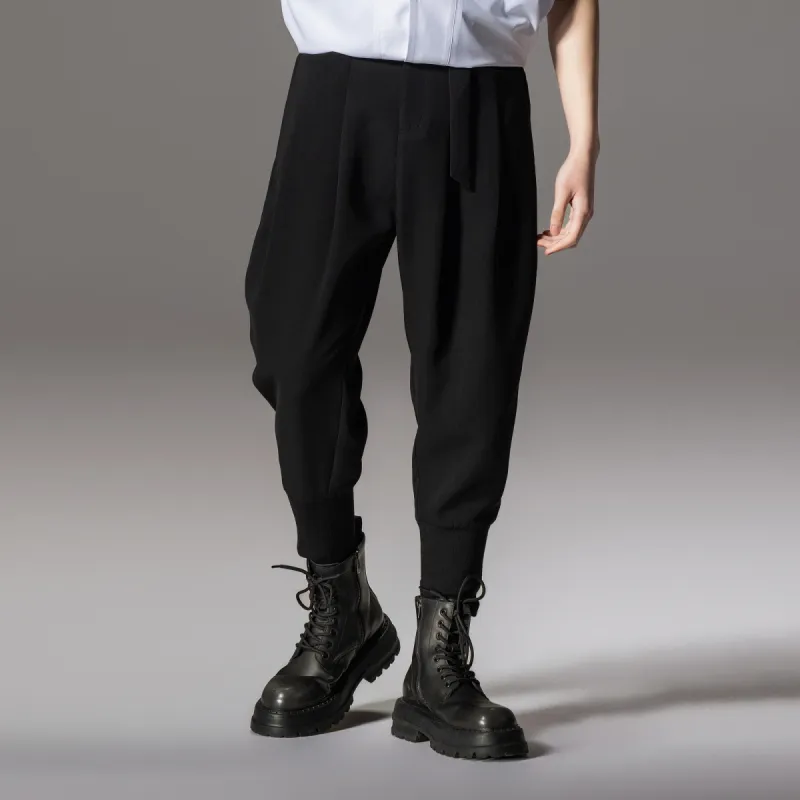 Pin Li Casual Pants Men's Black-1