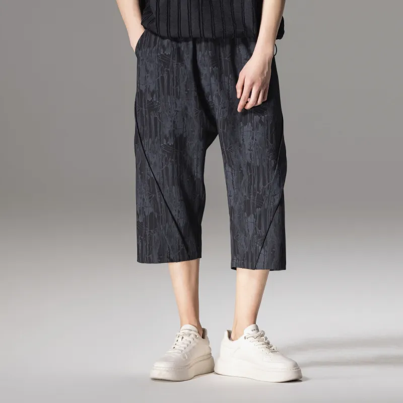 Pin Li Casual Shorts Men's Black-3