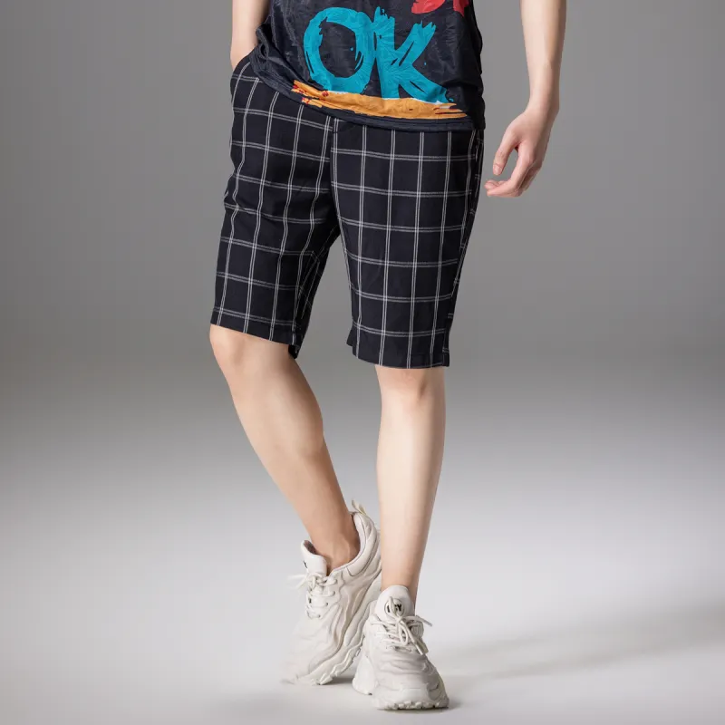 Pin Li Casual Shorts Men's Black-6