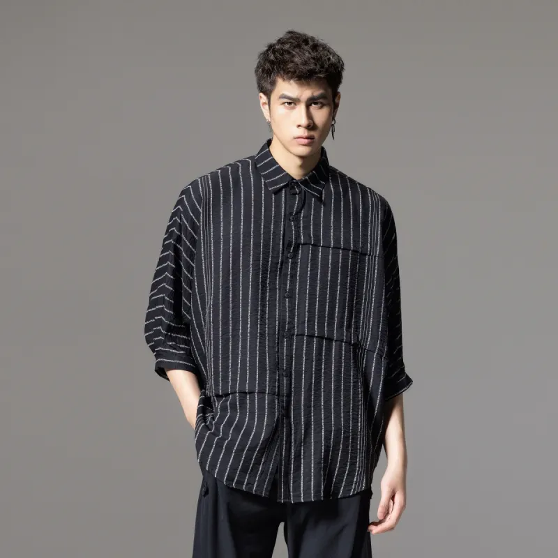 Pin Li Shirts Men Black-2