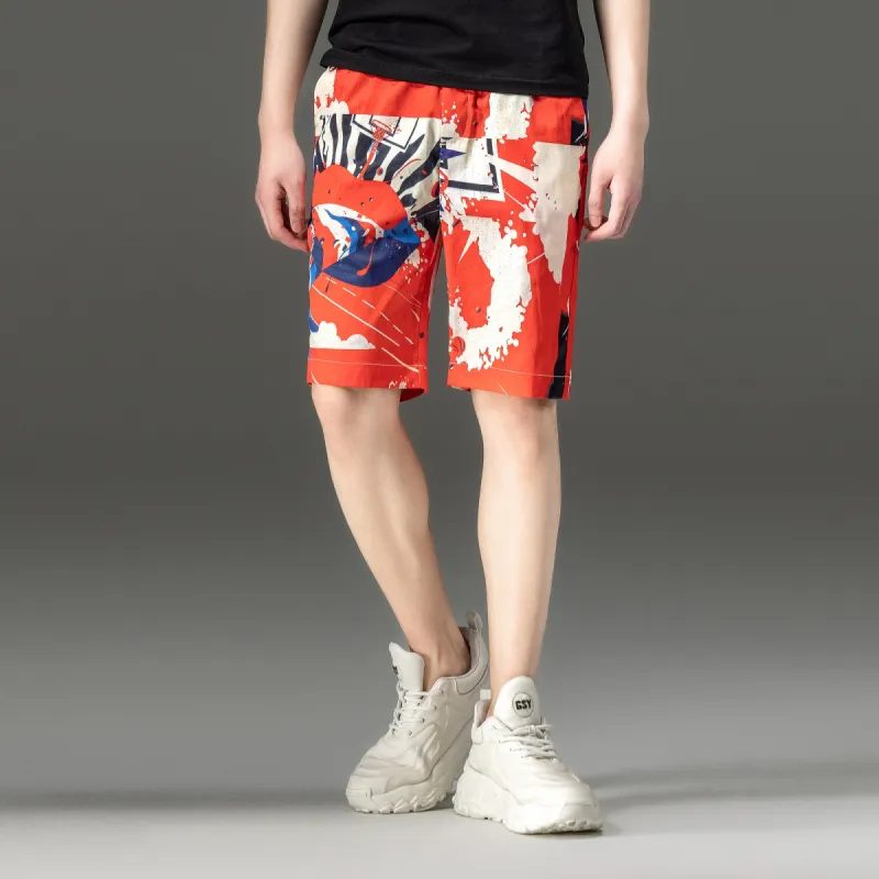 Pin Li Casual Shorts Men's Multicolor-2