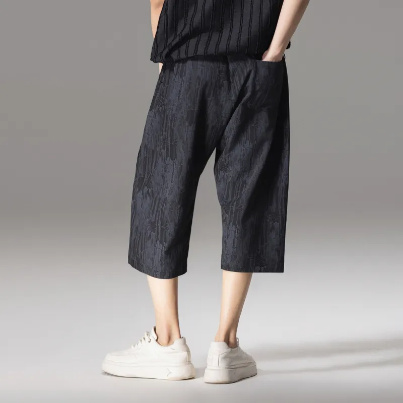 Pin Li Casual Shorts Men's Black-5