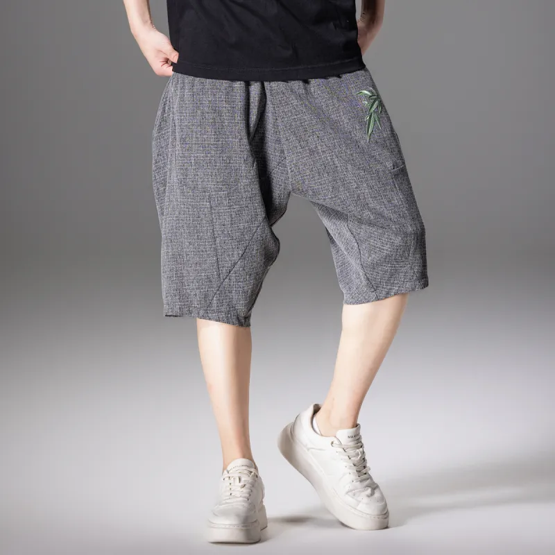 Pin Li Casual Shorts Men's Light Gray-5