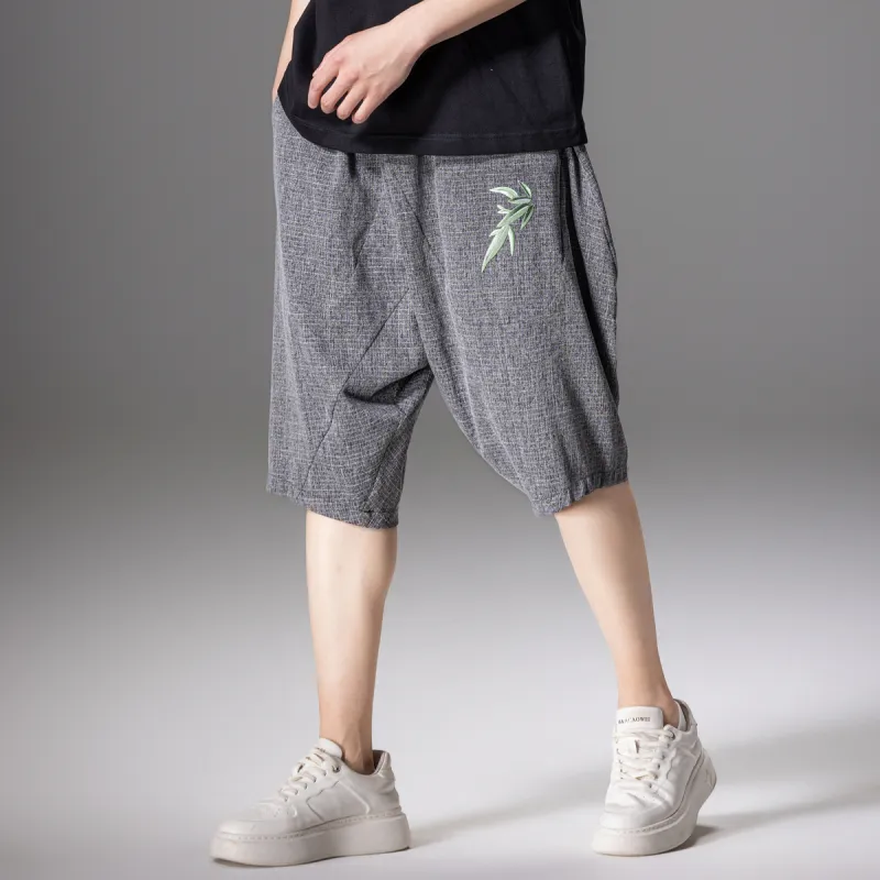 Pin Li Casual Shorts Men's Light Gray-4