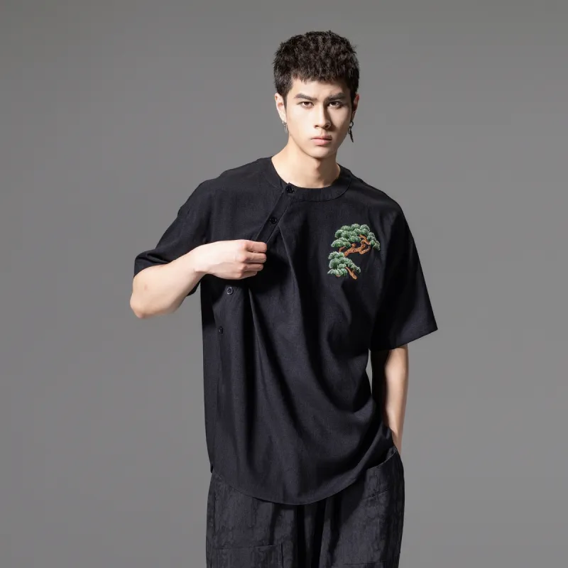 Pin Li T Shirts Men Black-3