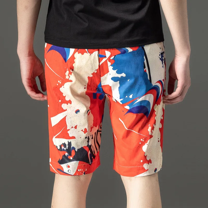 Pin Li Casual Shorts Men's Multicolor-6